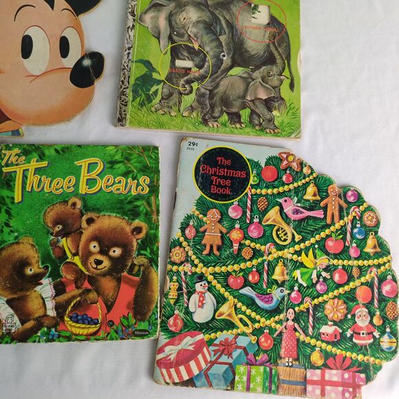 Vintage Lot of 12 Children's Books 1940s-70s Little Golden Disney Words Animals+ - Picture 5 of 11